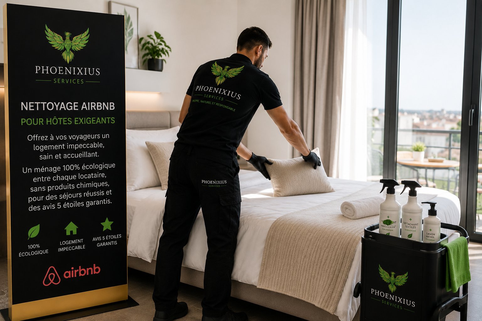 Nettoyage Airbnb professionnel - Phoenixius Services